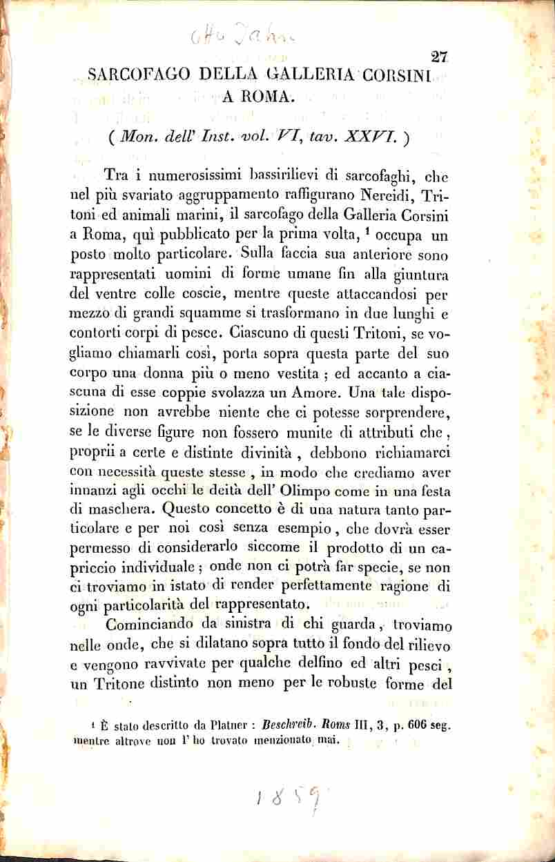 Sarcofago della Galleria Corsini a Roma